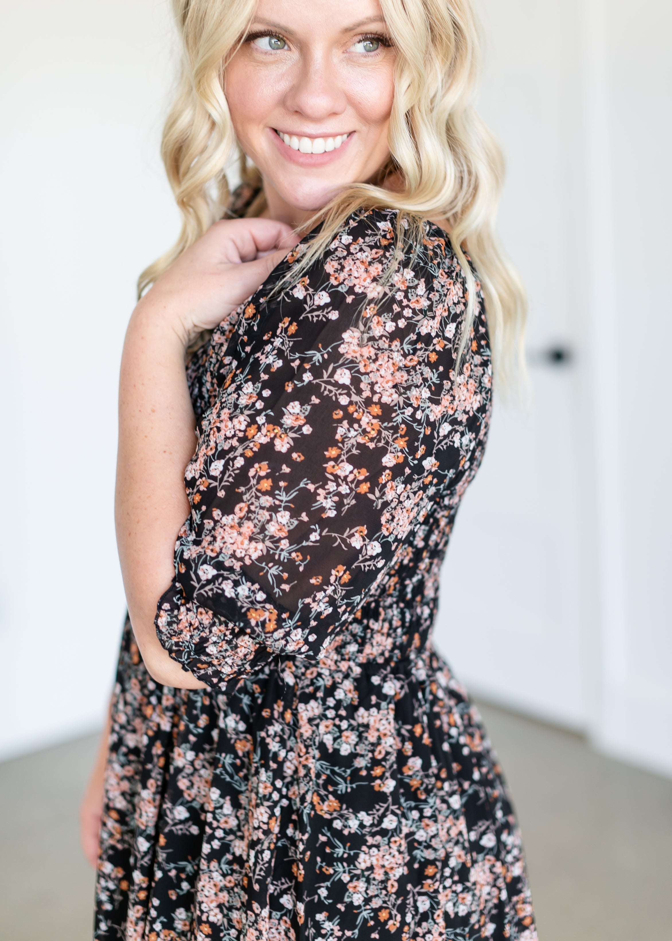 Pepper Square Neck Midi Dress