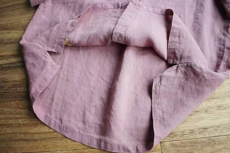 Linen Cotton Embroider Casual Shirt-Buy 3 Free Shipping