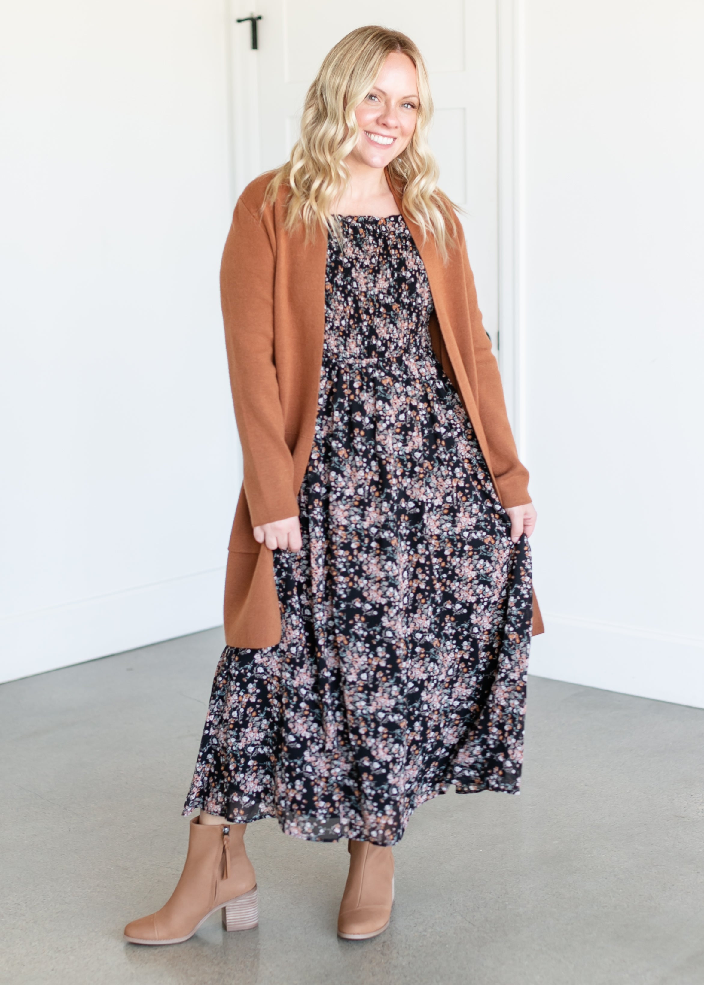 Pepper Square Neck Midi Dress